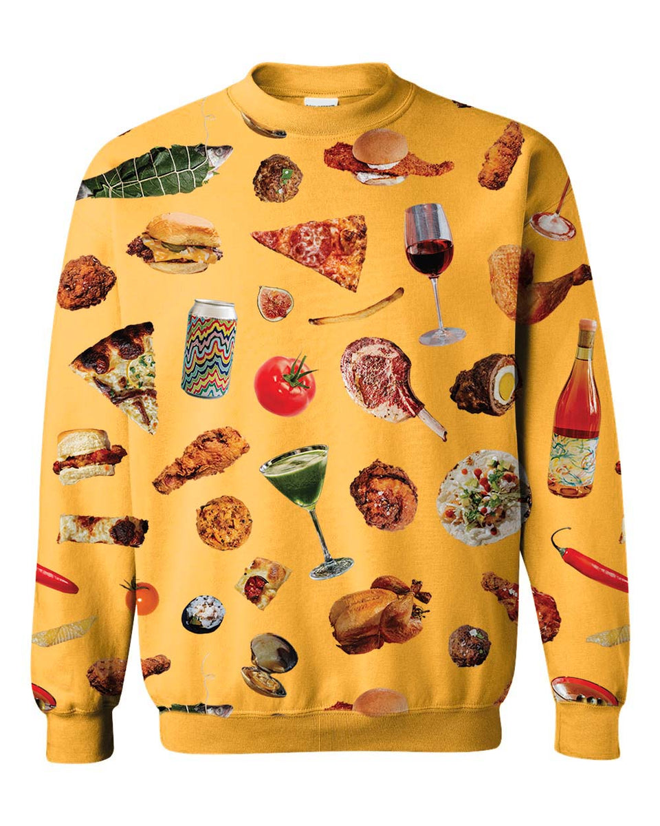 フードパーティ スウェットシャツ / Food Party Sweatshirt foodheim_foodpattern_sweatshir