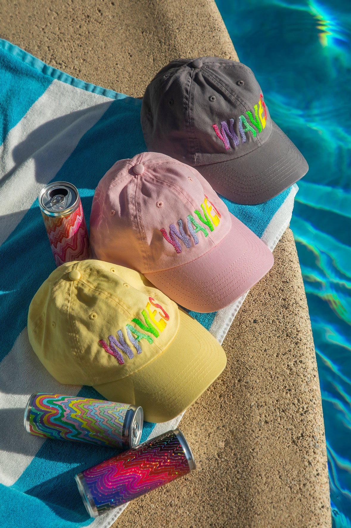 WAVES Logo Cap - Grey – Las Jaras Wines